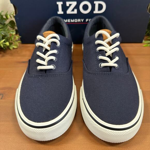 Izod Men's Rangley Canvas Memory Foam Lace Up Shoes Size 12 - Picture 3 of 8